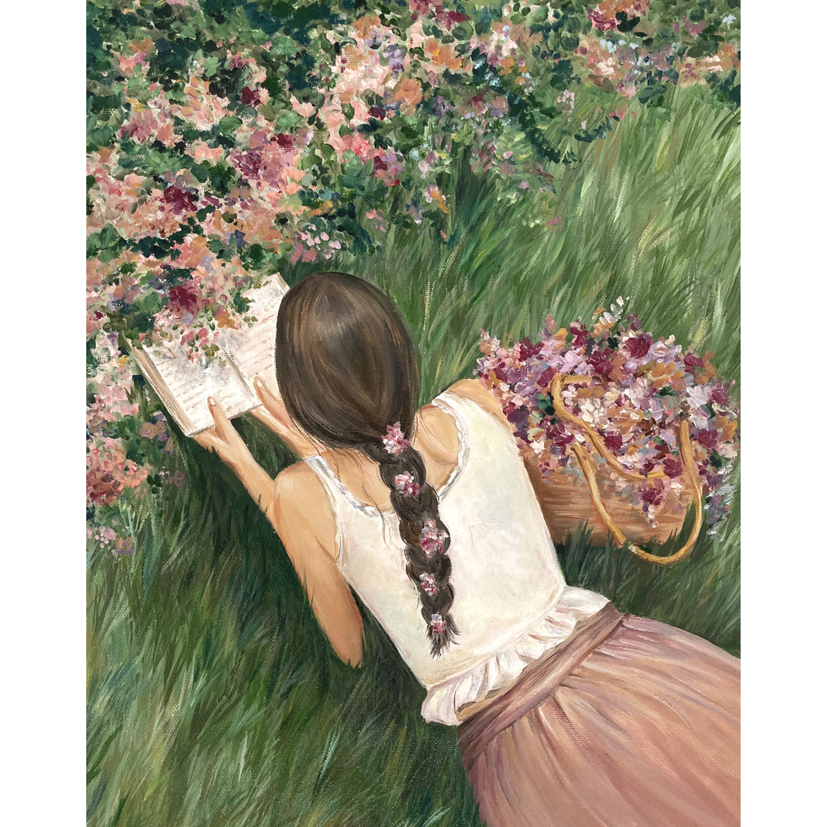 Flowers In Her Hair (6x8 inches)