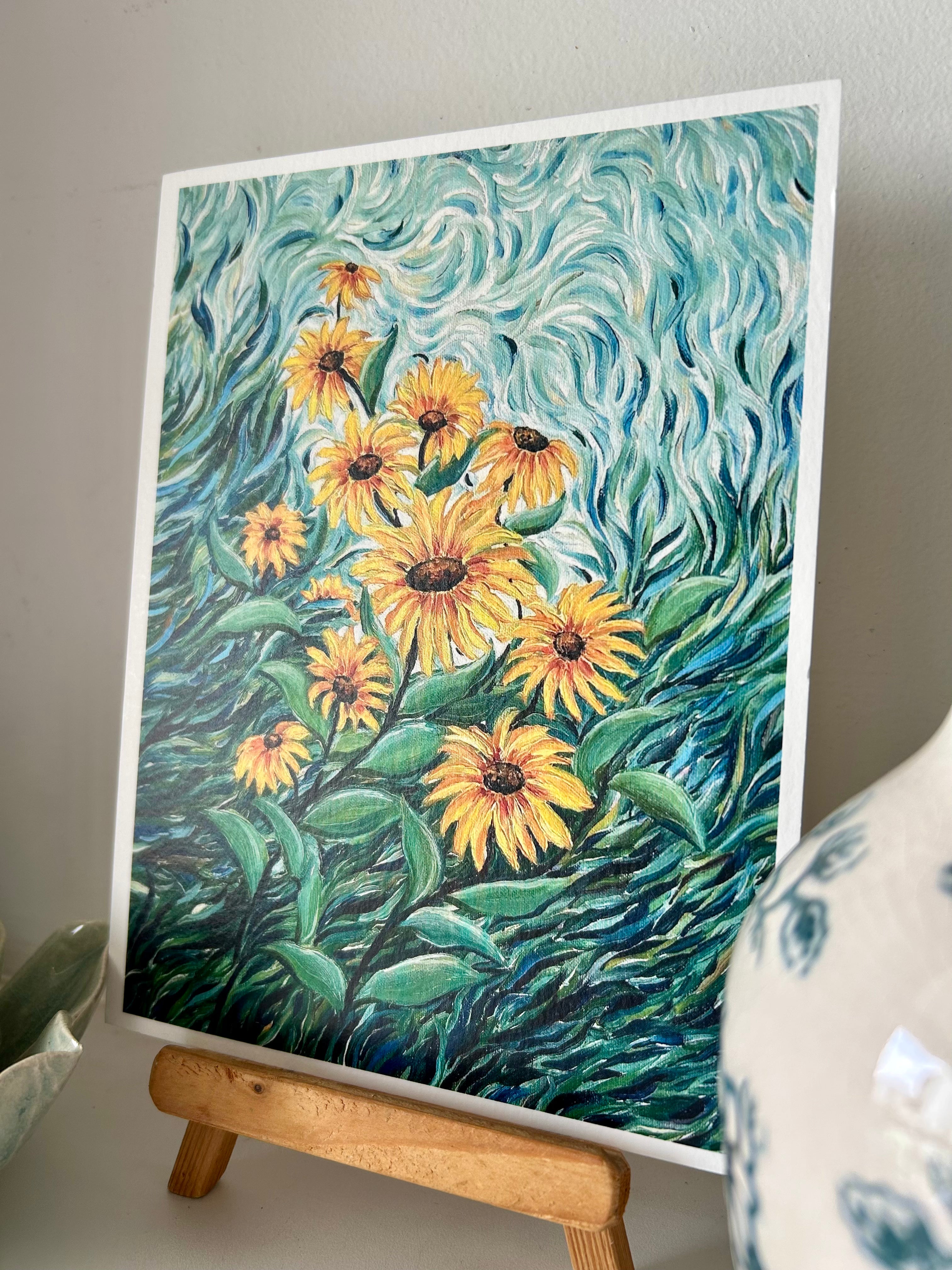Sunflowers Art Print (6x8 inches)