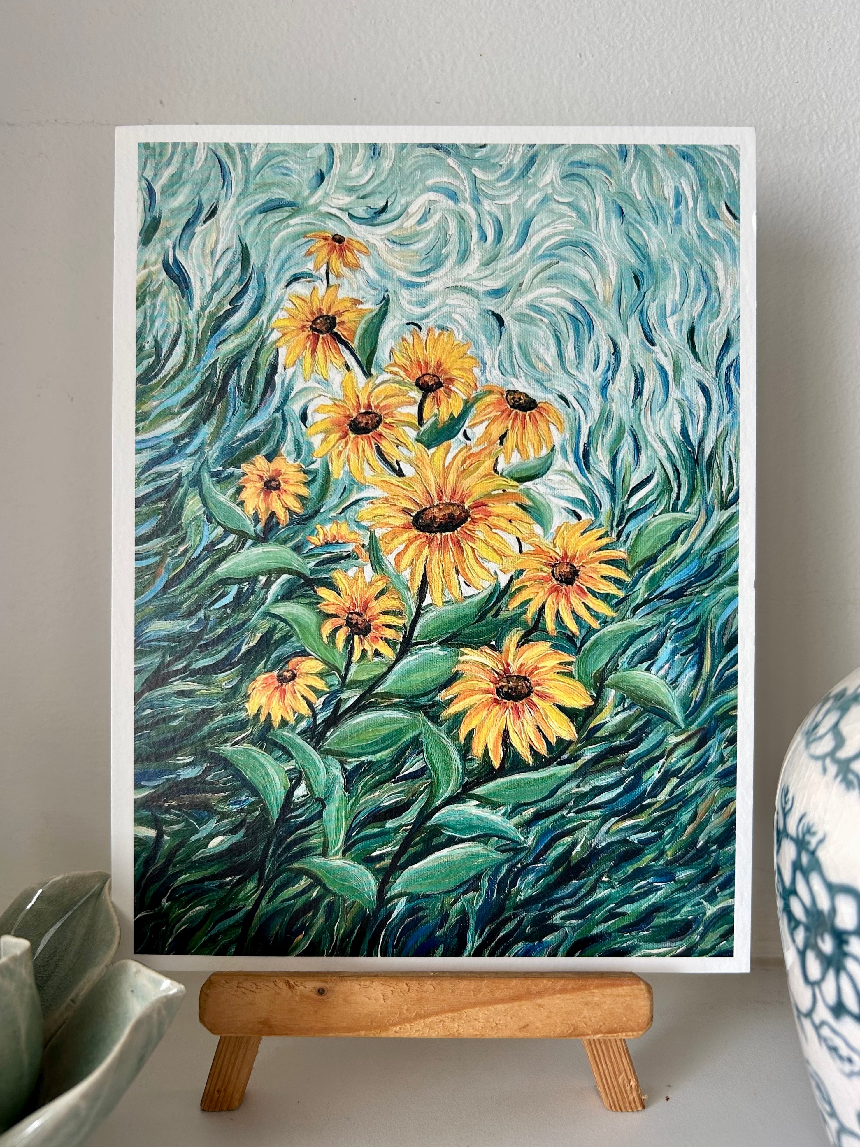 Sunflowers Art Print (6x8 inches)