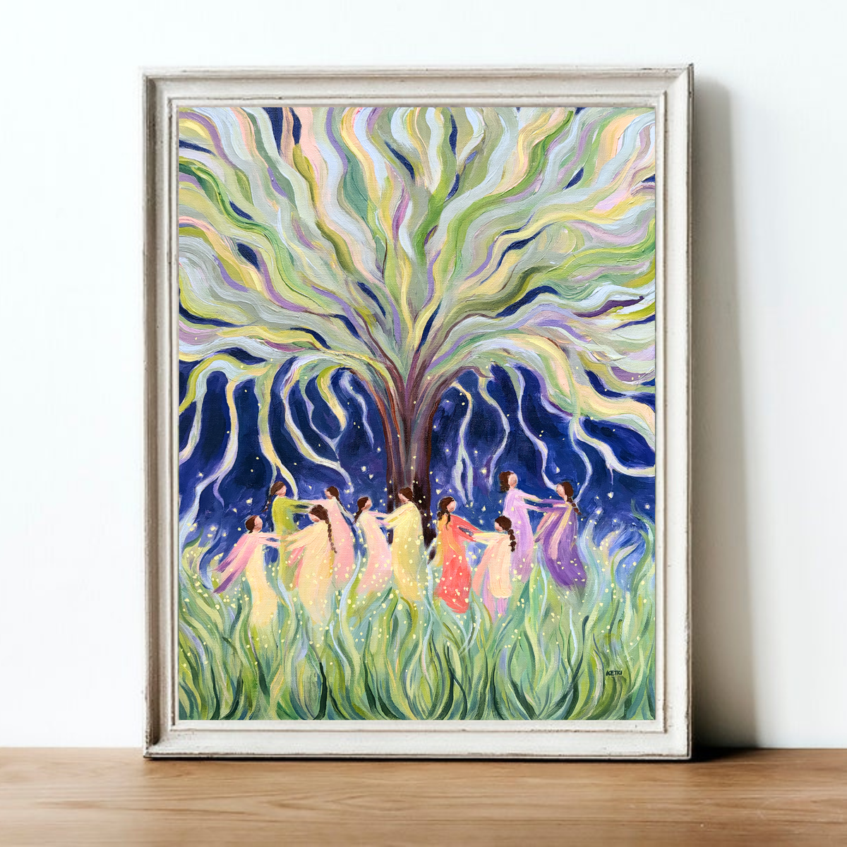 Dancing with the Fireflies (8x10 inches)